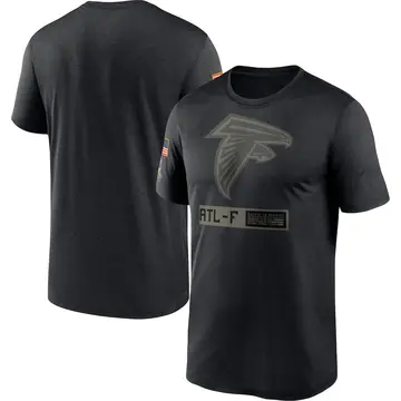 Men's Atlanta Falcons Black 2020 Salute to Service Team Logo Performance T-Shirt