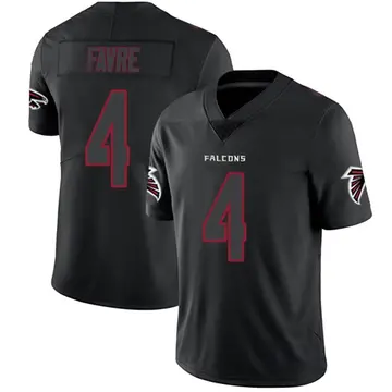 Men's Brett Favre Atlanta Falcons Limited Black Impact Jersey