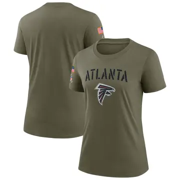 Women's Atlanta Falcons Legend Olive 2022 Salute To Service T-Shirt