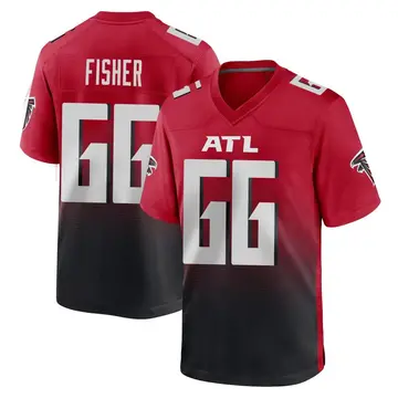 Youth Joey Fisher Atlanta Falcons Game Red 2nd Alternate Jersey